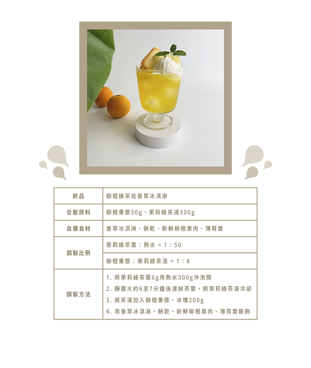 Orange Green Tea Float With Vanilla Ice Cream1