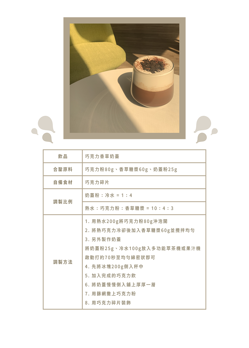 Chocolate Vanilla With Milk Foam01