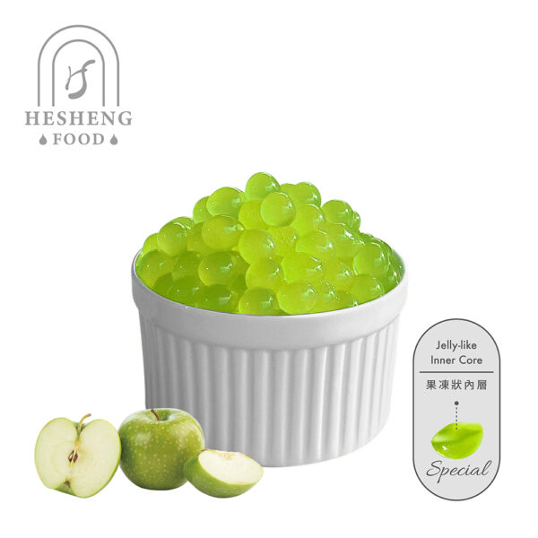 Green Apple Flavor Popping Jelly Balls 2